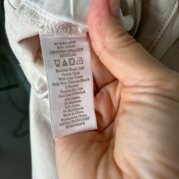 NWT EVERLANE The Straight-Leg Crop Pant in Stone, Size 0, 00 - Picture 10 of 11